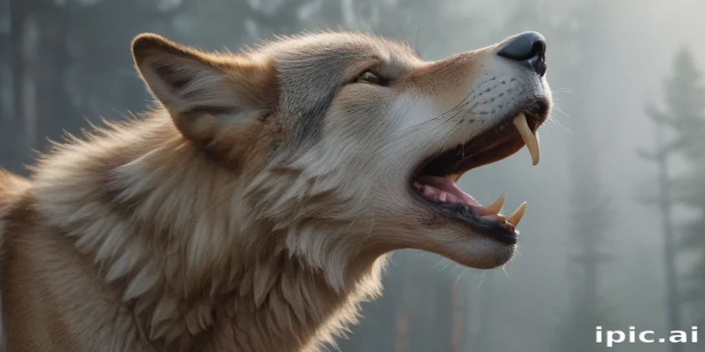 wolf howling png