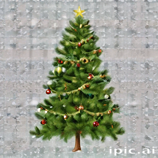 Festive Christmas Tree Adorned with Ornaments and a Bright Star Topper