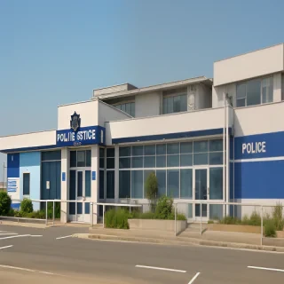 police station background
