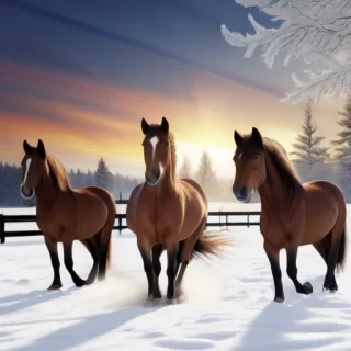 pictures of christmas horses