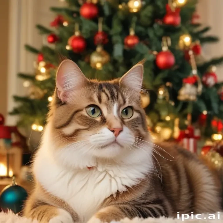cat christmas background