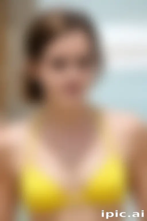 emma watson yellow bikini