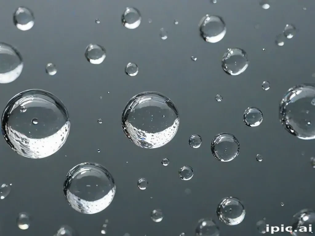water droplets transparent