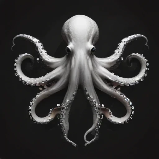 octopus clipart black and white