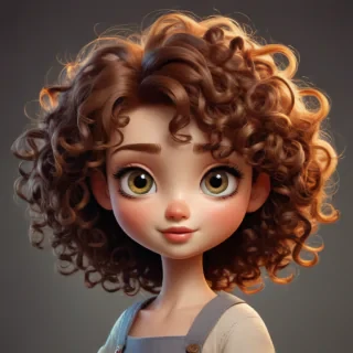 cartoon characters with curly hair