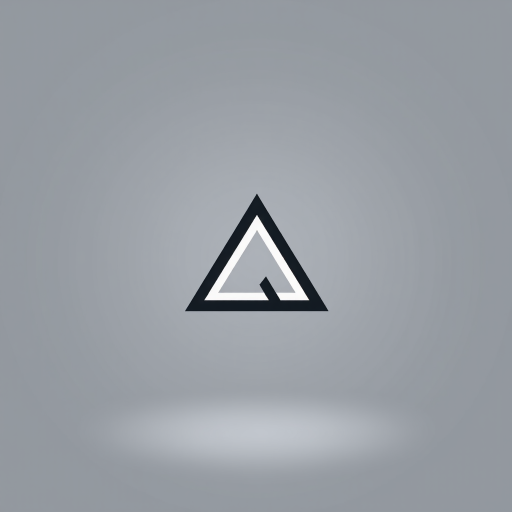 minimalistic design of an abstract triangle logo, high contrast, soft lighting, studio shot, 50mm lens, f/1.8 aperture, ISO 100, centered composition, neutral background, vector style
