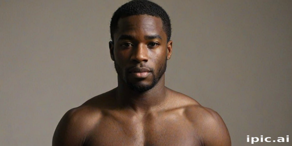 black shirtless man