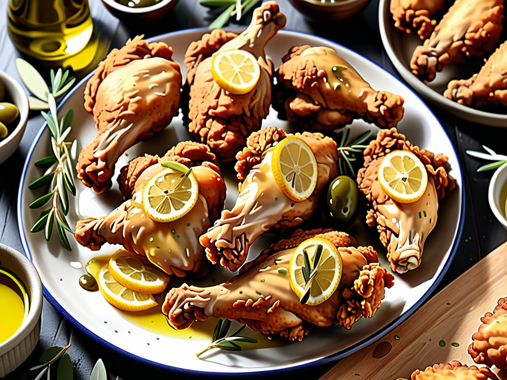 fried chicken using olive oil