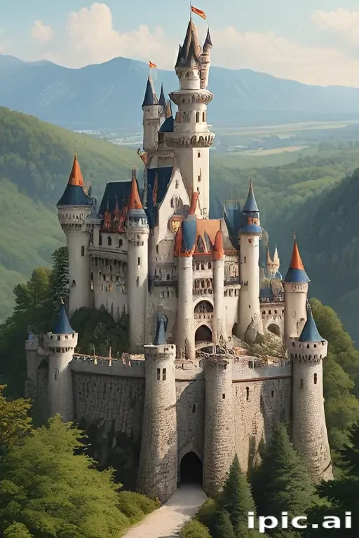 cartoon of castle