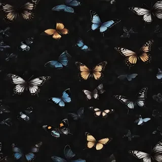 black wallpaper butterfly