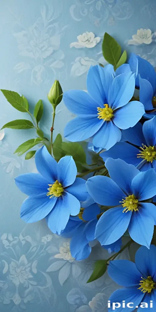 background blue flower wallpaper