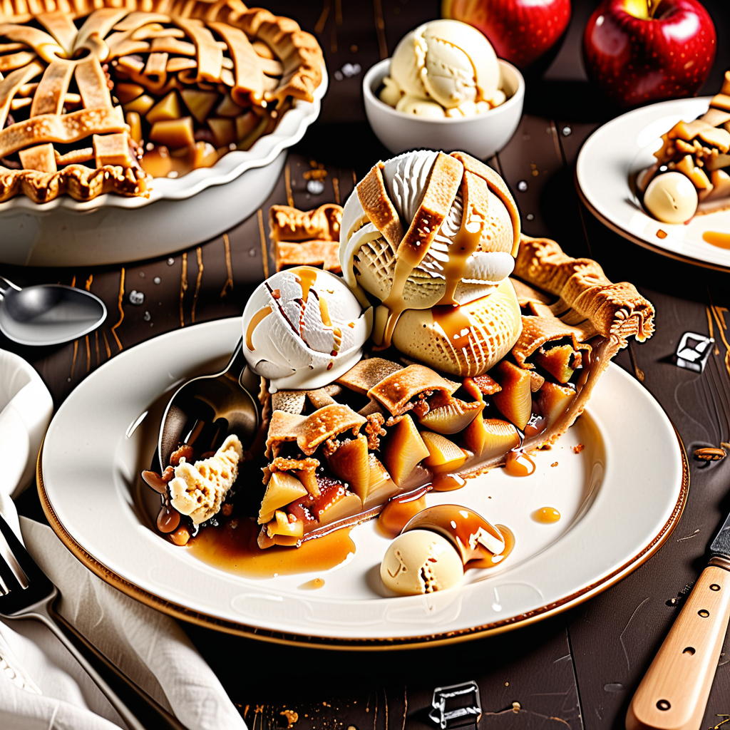 apple pie with ice cream
