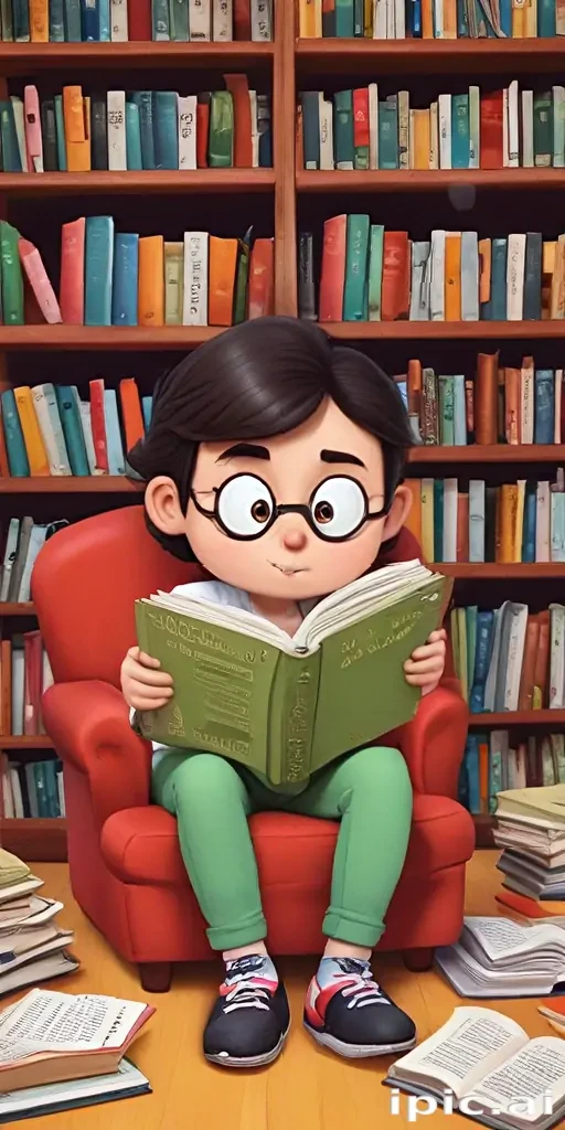 reading cartoon