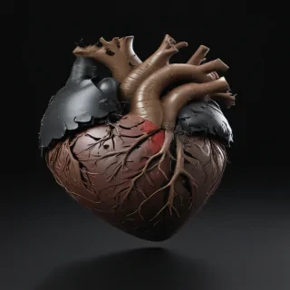 broken heart black background