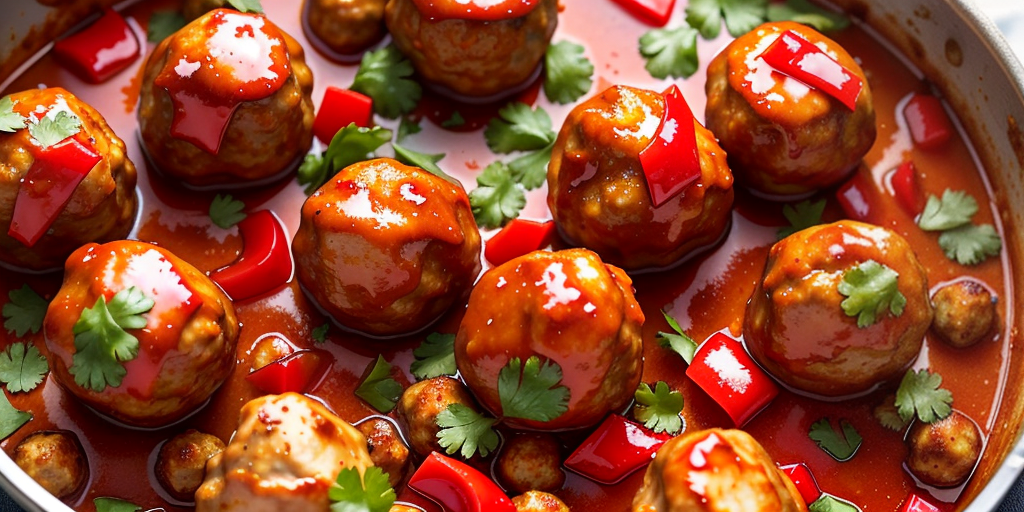 sweet and sour chicken meatballs