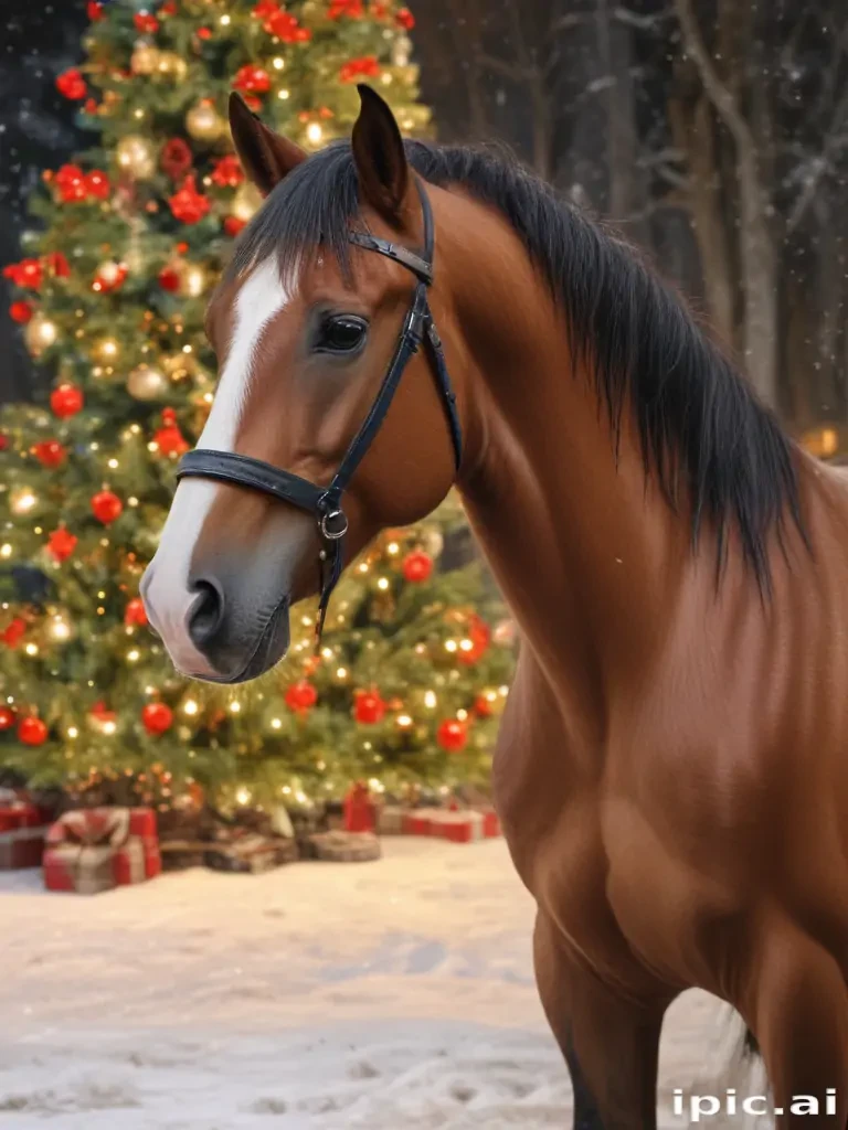 christmas horse background