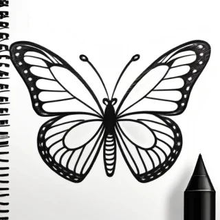 butterfly drawing outline