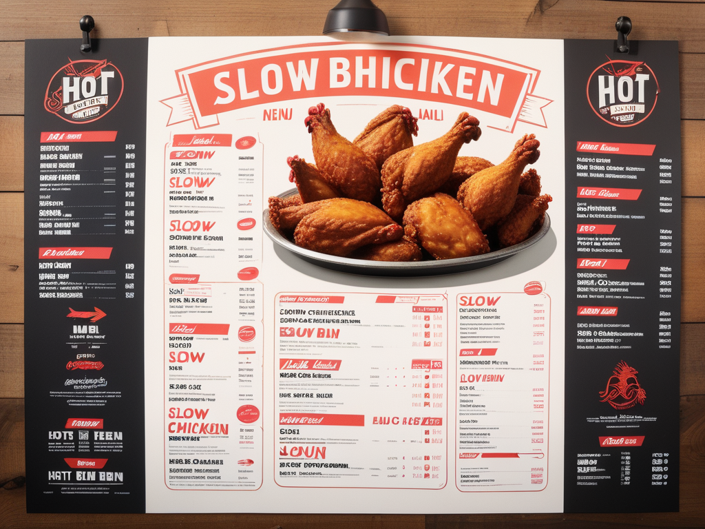 slow burn hot chicken menu