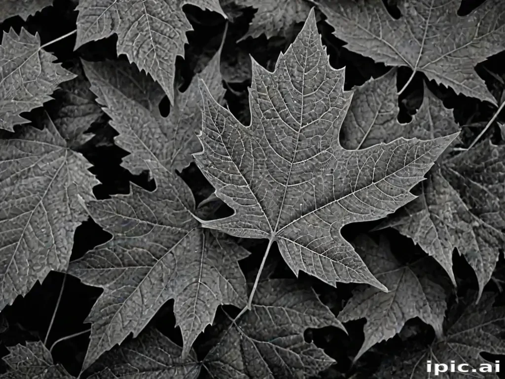 leaf images black and white