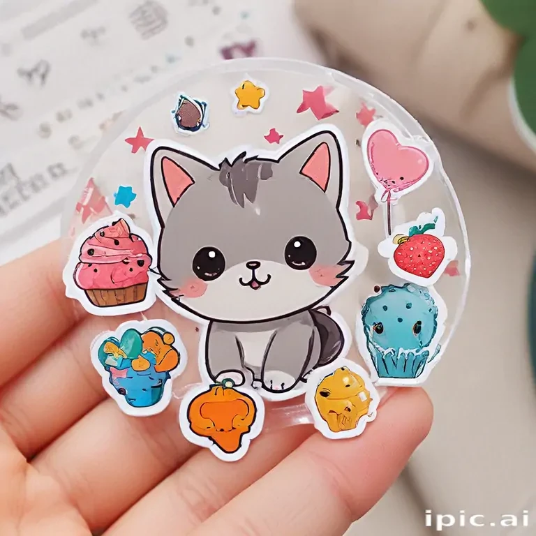 transparent cute stickers