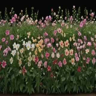 flower border transparent
