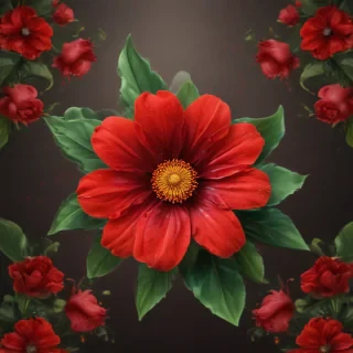 red flower png
