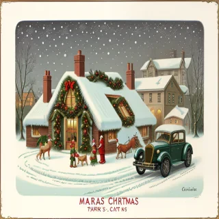 vintage illustrations christmas