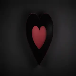 heart with black background