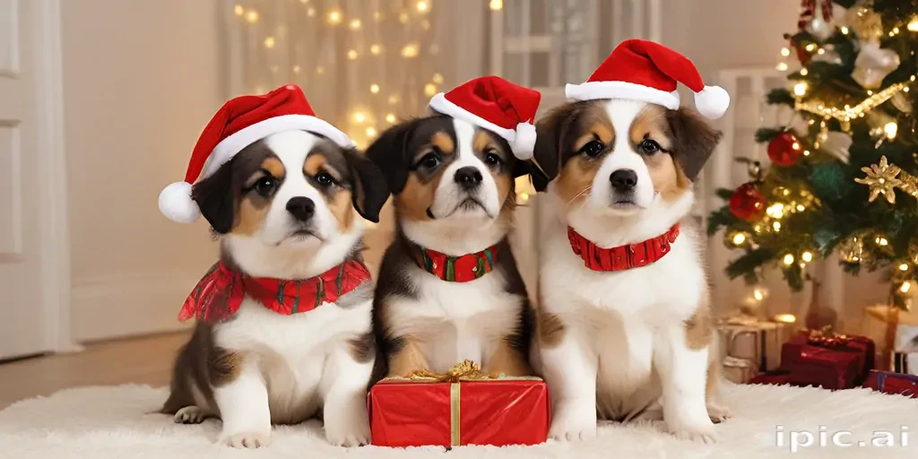 christmas dogs wallpaper
