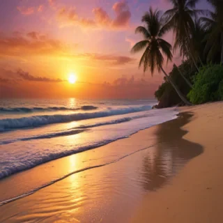 sunset wallpaper beach