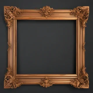 wooden picture frame png