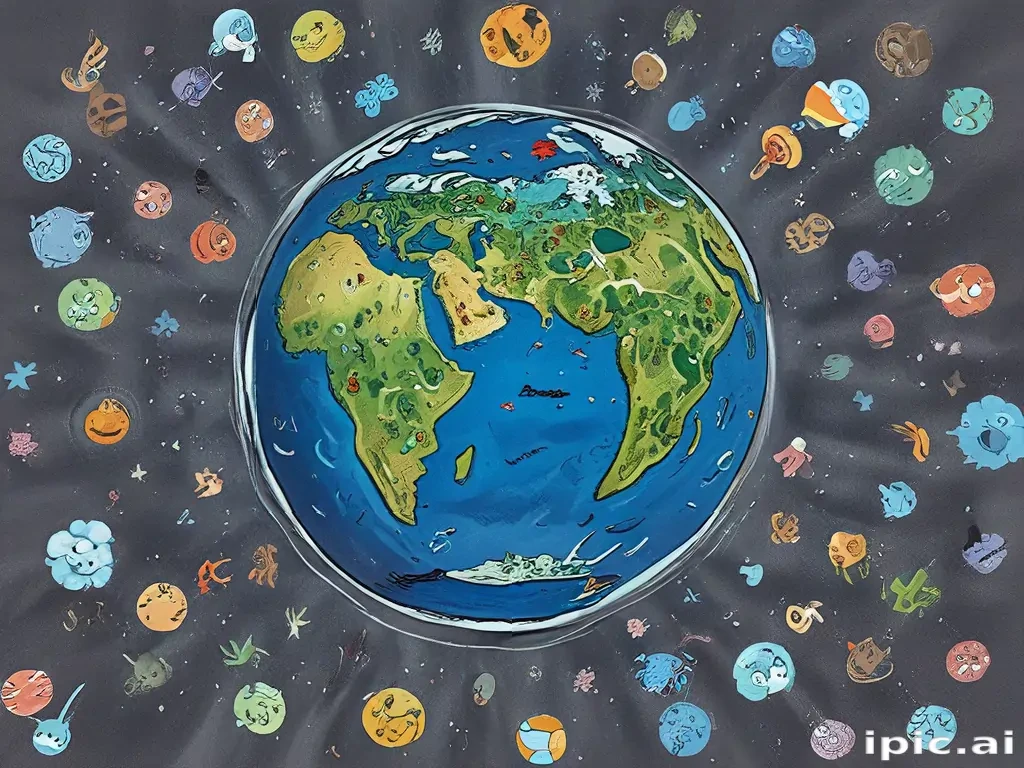 cartoon picture of planet earth