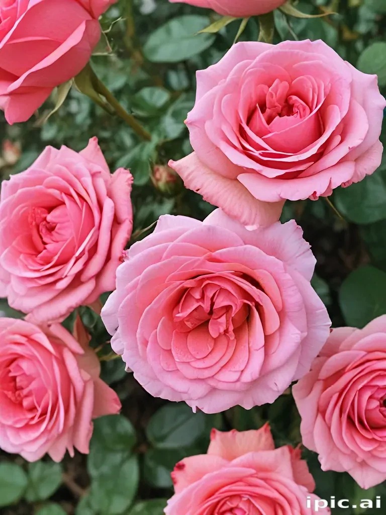 roses in background