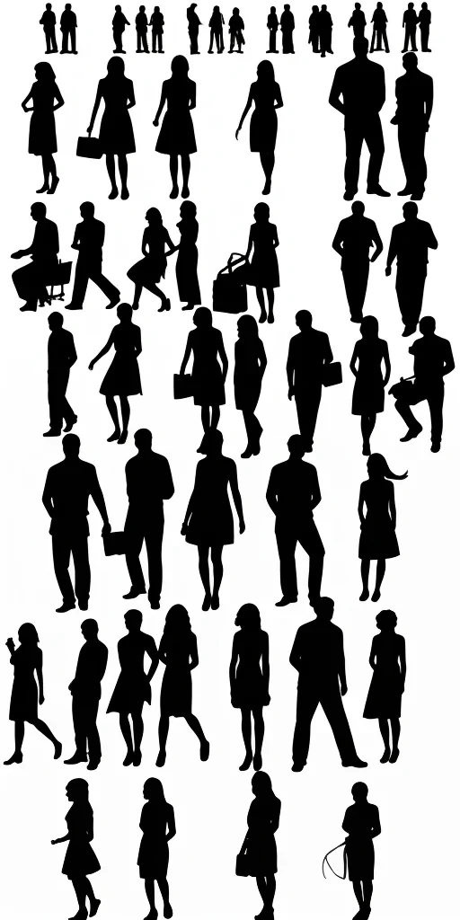 people silhouette png