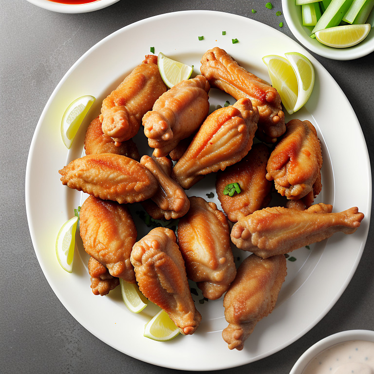 calories in air fried chicken wings