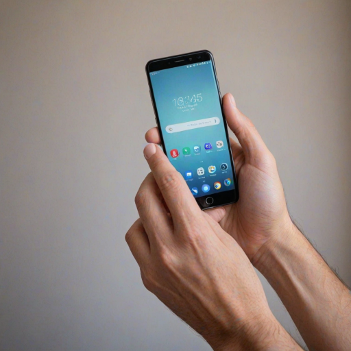 phone with hand