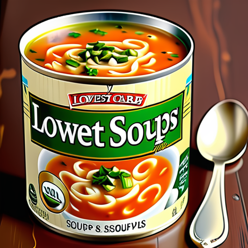 lowest carb soups in a can