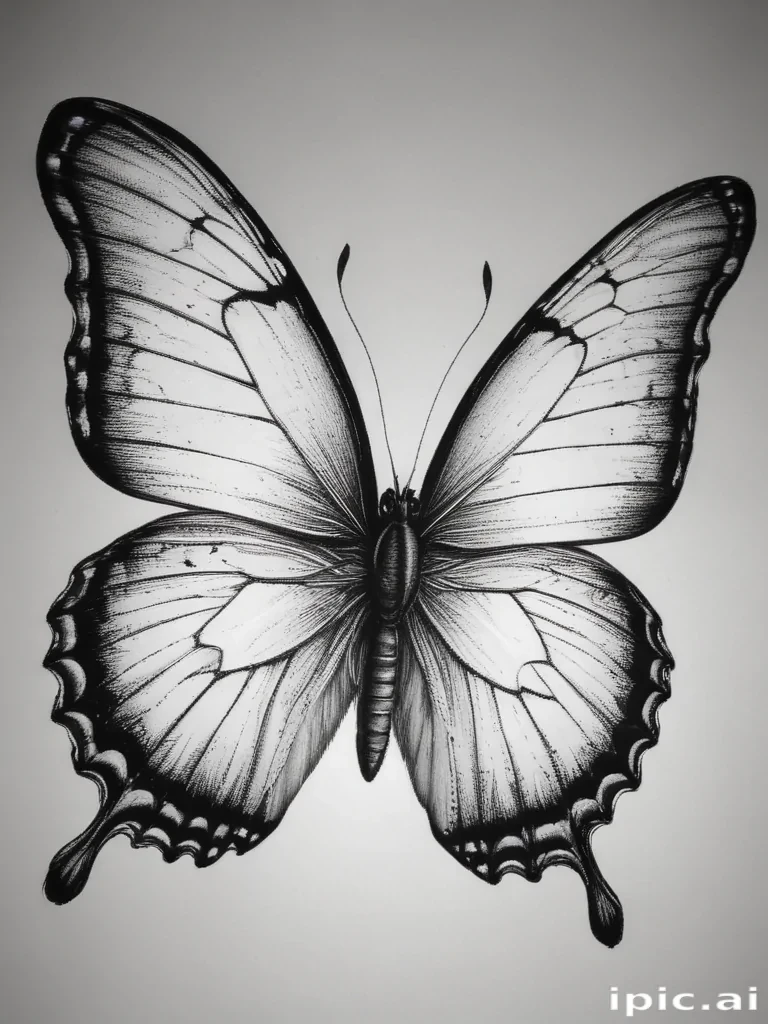 butterfly drawing outline