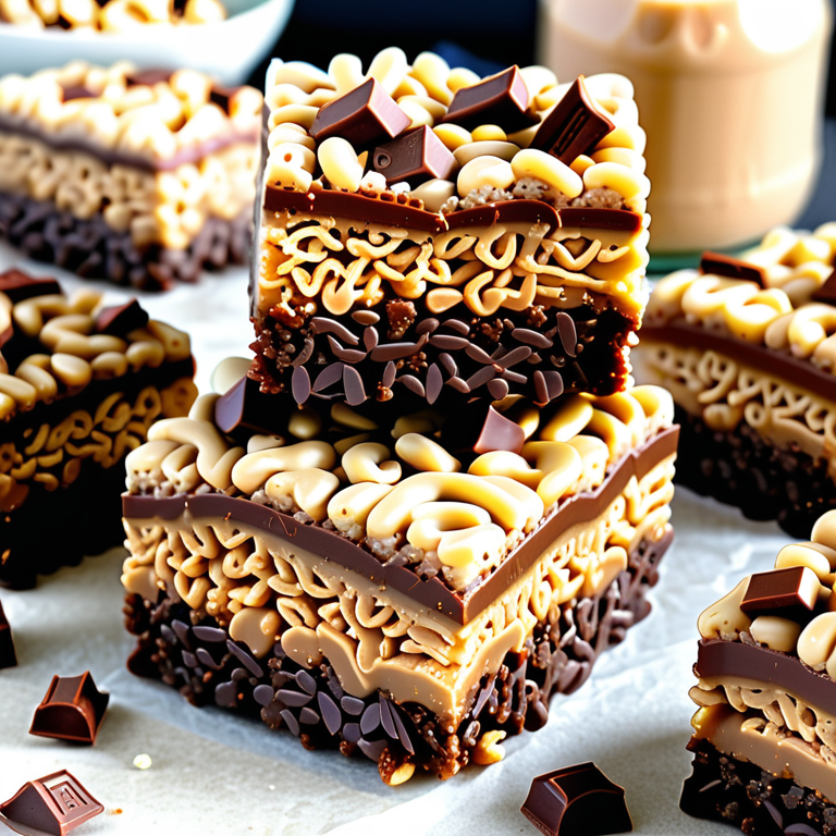 peanut butter chocolate rice krispie treats
