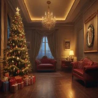 christmas background portrait