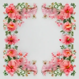 transparent flower border