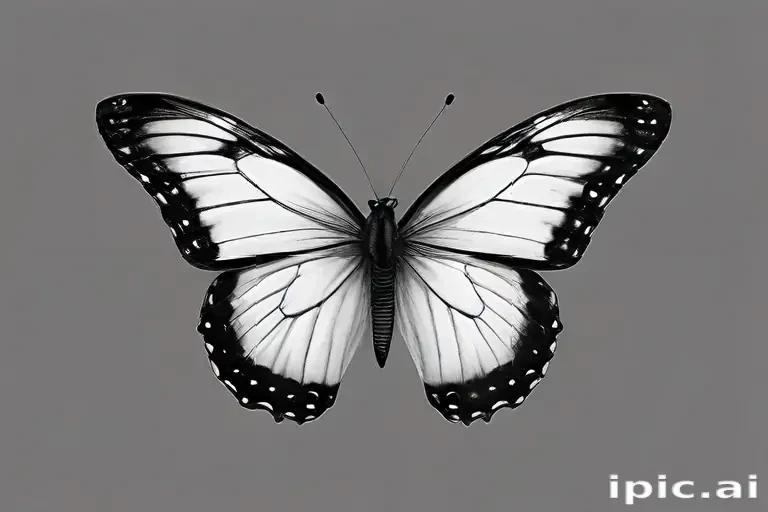 butterfly png black and white
