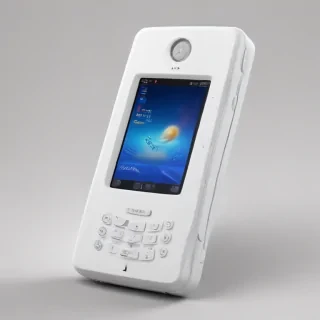 icon phone white