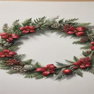 wreath drawing