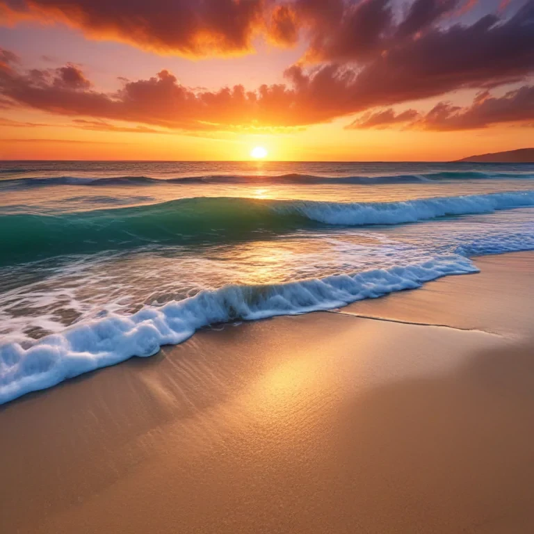 sunset on the beach backgrounds