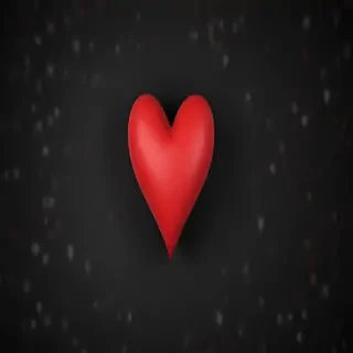 heart with black background