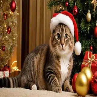 cat christmas wallpaper