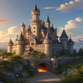 cartoon of castle