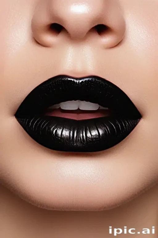 lips clipart black and white