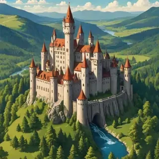 castle in cartoon